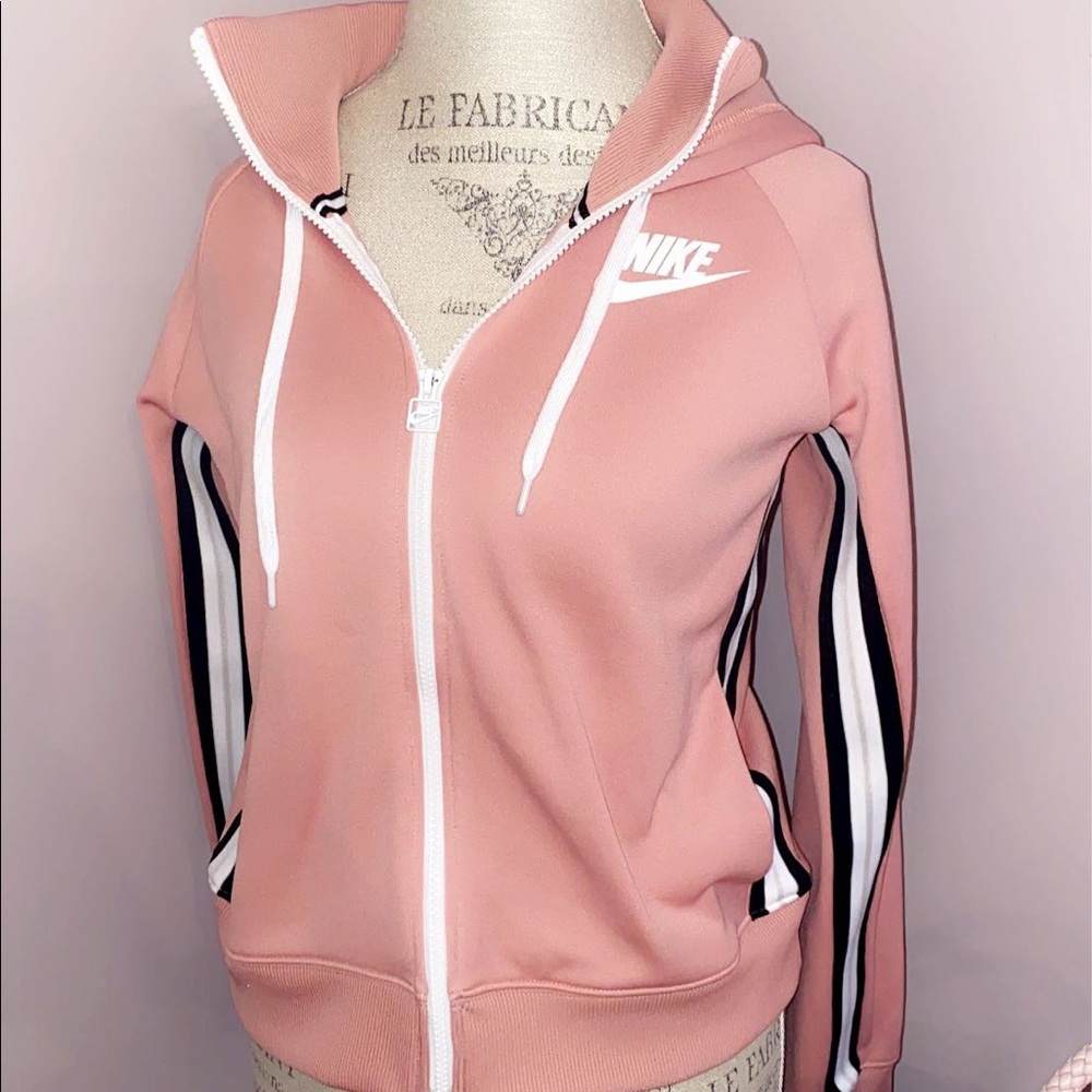 NIKE pink zip up hoodie